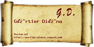 Gürtler Diána névjegykártya